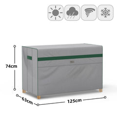 Maße der Sekey Gartenmöbel Schutzhülle 125 × 63 × 74 cm für rechteckige Gartenmöbel