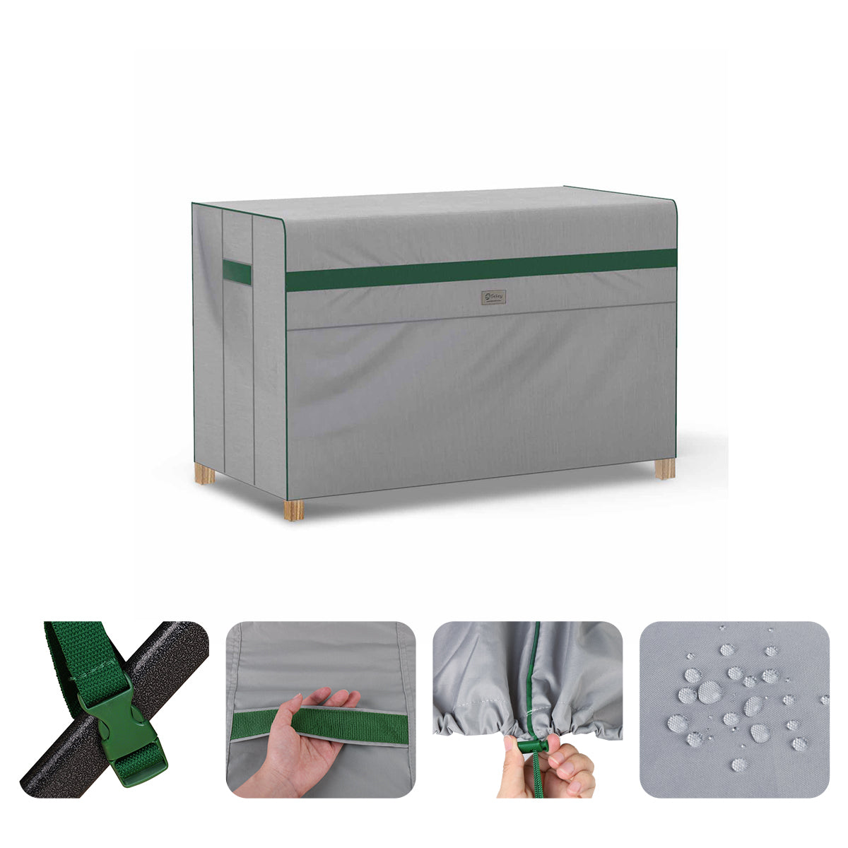Sekey Gartenmöbel Schutzhülle wasserdicht aus 210D Oxford-Gewebe für Gartenmöbel 125 × 63 × 74 cm