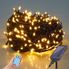 Sekey Solar Lichterkette Außen LED warmweiß mit Fernbedienung für Garten und Terrasse