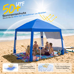 Sekey Strandmuschel mit UV50+ Sonnenschutz und silberbeschichtetem 210D Oxford Gewebe
