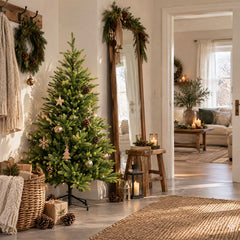Salcar Künstlicher Weihnachtsbaum Fichte aus PE & PVC mit hellgrünen Zweigspitzen – 120 bis 210 cm