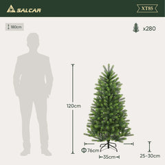 Salcar 180/210/240cm Künstlicher Weihnachtsbaum, Nordmanntanne, mit 762/1080/1576 PE Spitzen Salcar